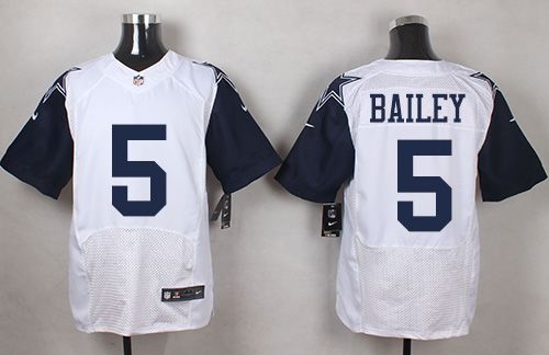 Nike Cowboys #5 Dan Bailey White Men's Stitched NFL Elite Rush Jersey - Click Image to Close